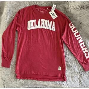Pressbox Oklahoma Sooners Long Sleeve Shirt Unisex Red Size Large NWT